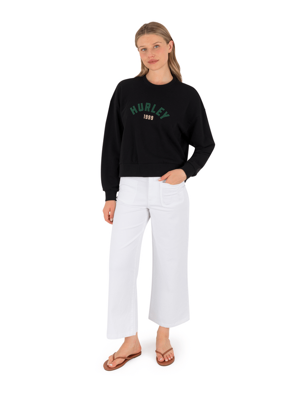 hurley Worthy Boxy Crew BLACK