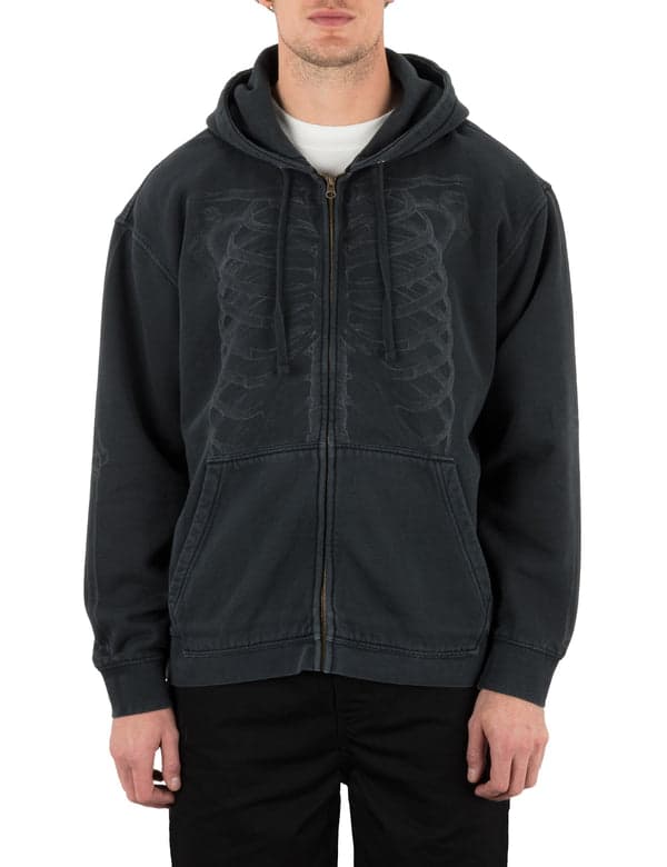 Hurley Hurley X Travis Barker Bones Zip Hoodie BLACK