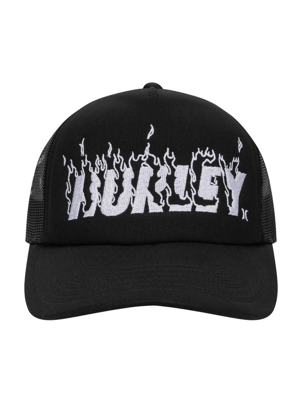 hurley Hurley x Travis Barker Flame Trucker Hat Black