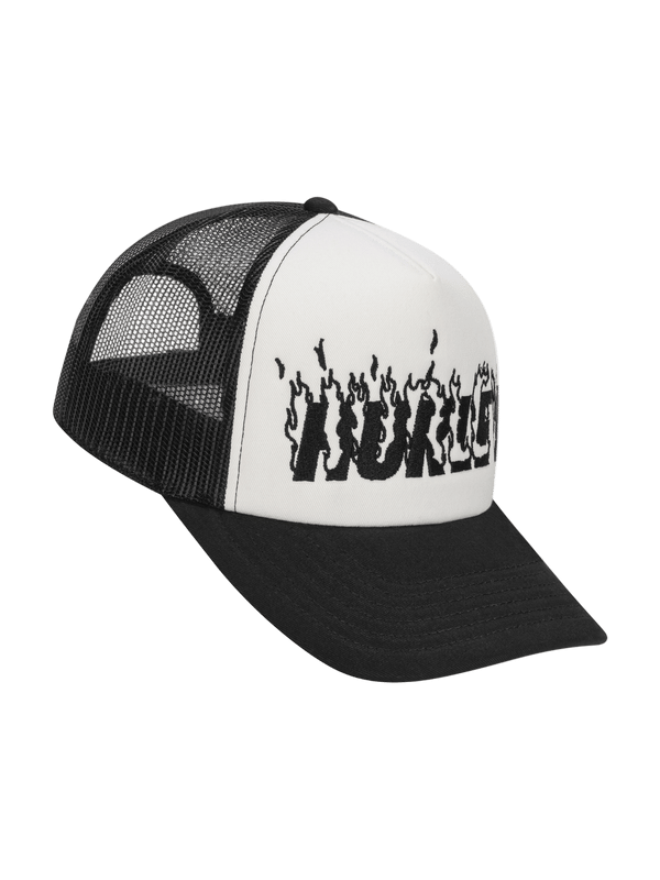 Hurley Hurley X Travis Barker Flame Trucker Hat Black/White