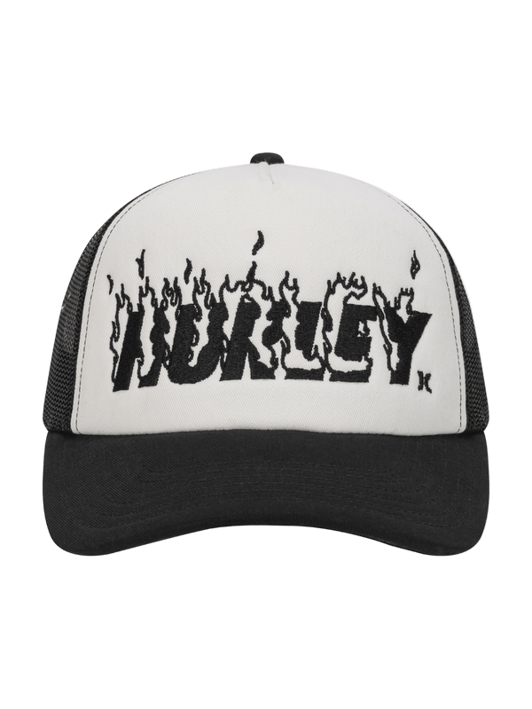 hurley Hurley x Travis Barker Flame Trucker Hat Black/White