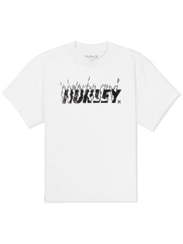 Hurley Hurley X Travis Barker Hurley On Fire Short Sleeve Tee White