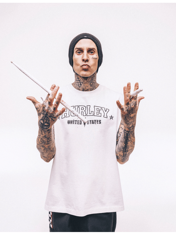 hurley Hurley x Travis Barker Rookie Muscle Tee White