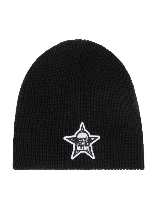 hurley Hurley x Travis Barker Star Skull Beanie Black