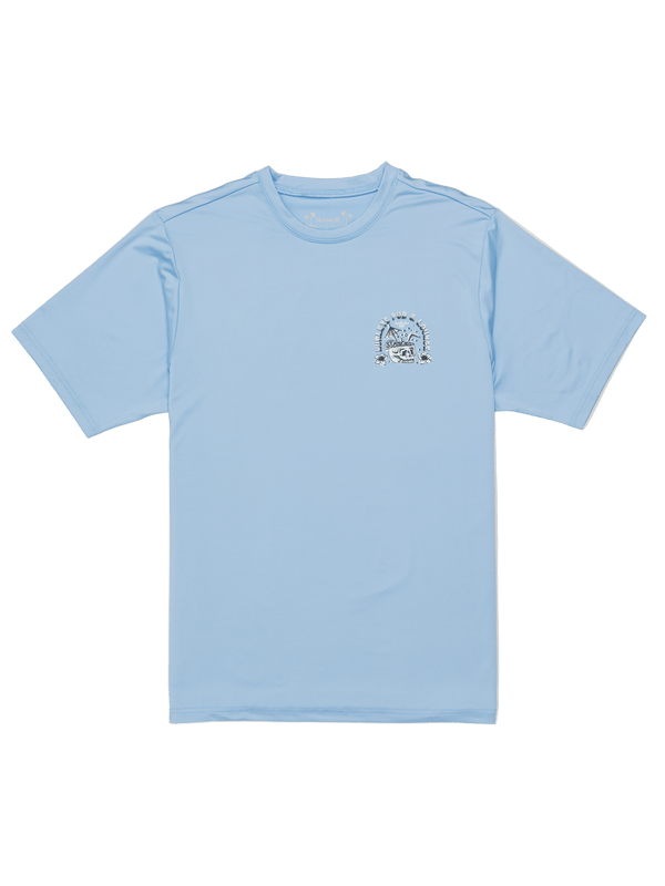 hurley Hybrid UPF Short Sleeve Rashguard EIFFEL BLUE