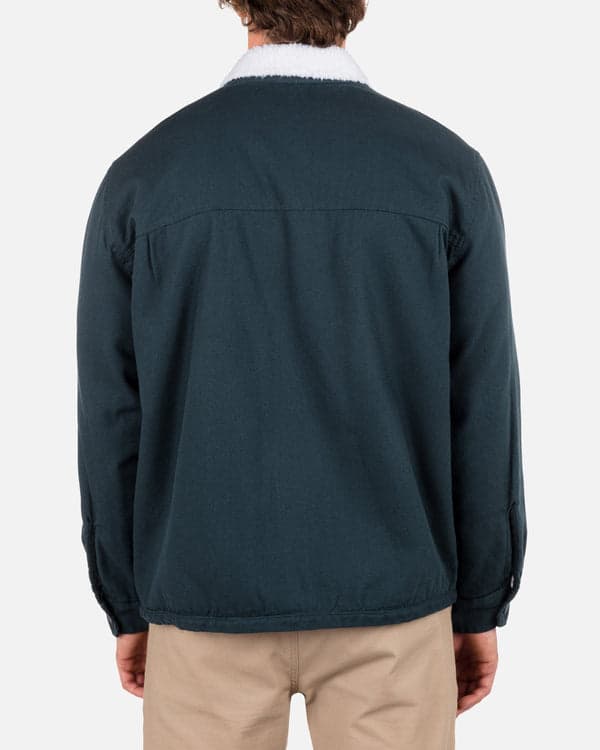 Hurley Industry Sherpa Lined Canvas Long Sleeve ARMORED NAVY