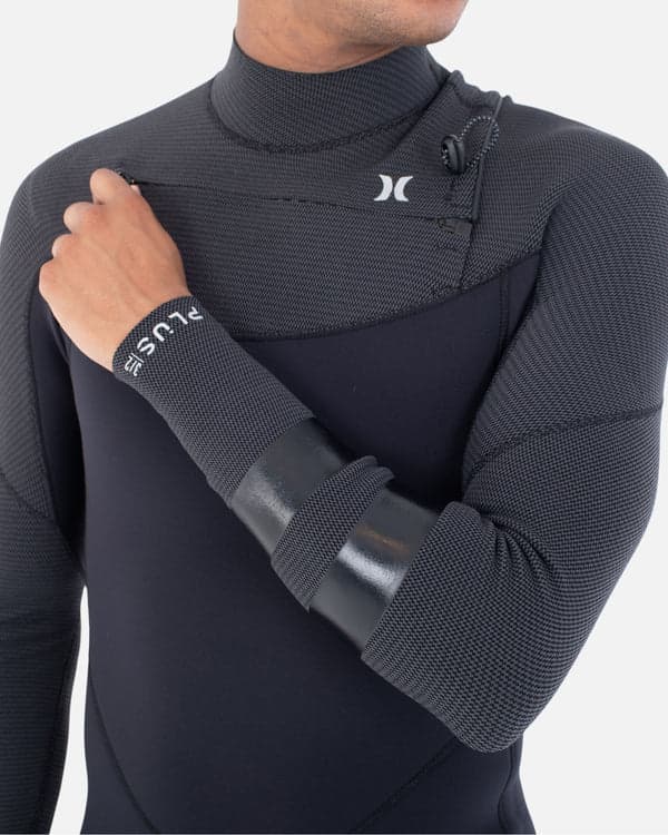 Hurley Mens Plus Sleeve Texture 3/2mm Fullsuit Black