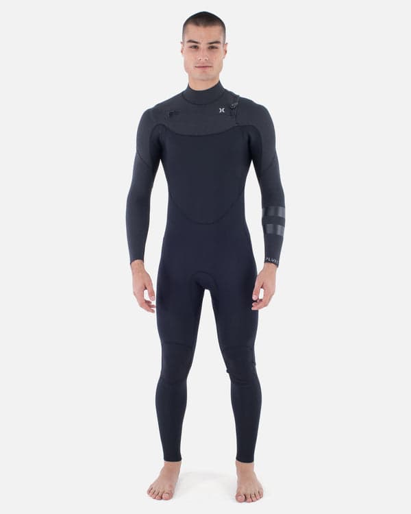 hurley Mens Plus Sleeve Texture 4/3mm Fullsuit Black