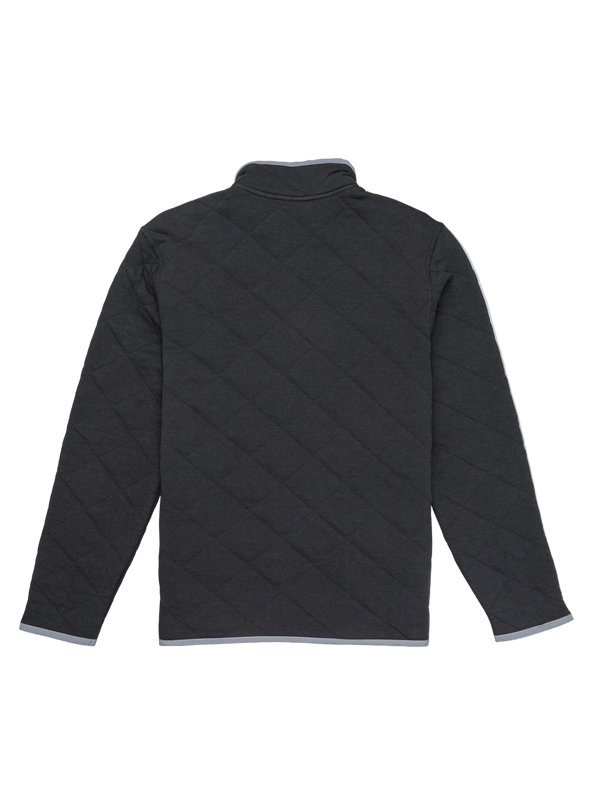 Hurley Middleton Quilted Quarter Zip Dark Stone Grey