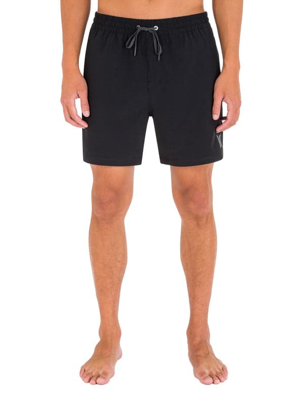 hurley One And Only Solid Volley Boardshort 17" Black