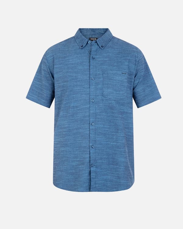Hurley One And Only Stretch Short Sleeve Shirt Obsidian