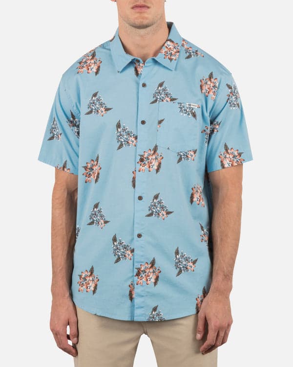 Hurley One & Only Lido Stretch Short Sleeve Blue Dream