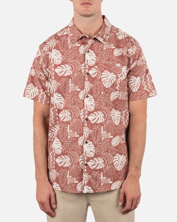 hurley One & Only Lido Stretch Short Sleeve Martian Rust