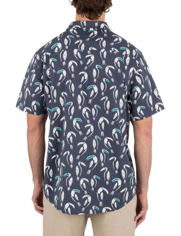 Hurley One & Only Lido Stretch Short Sleeve Shirt GREY