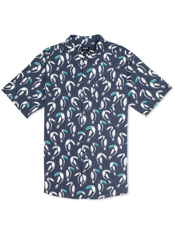 Hurley One & Only Lido Stretch Short Sleeve Shirt GREY