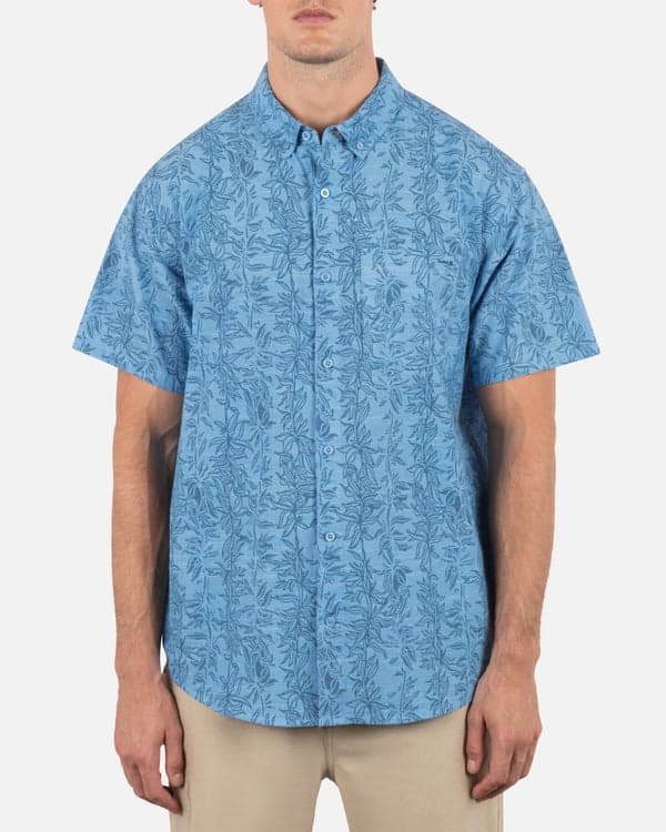 hurley One & Only Stretch Print Short Sleeve Kingdom Blue