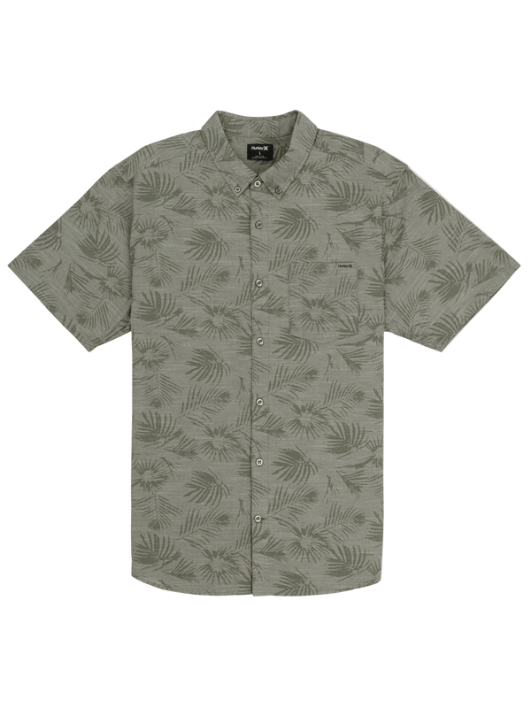 Hurley One & Only Stretch Print Short Sleeve Shirt RAINFOREST