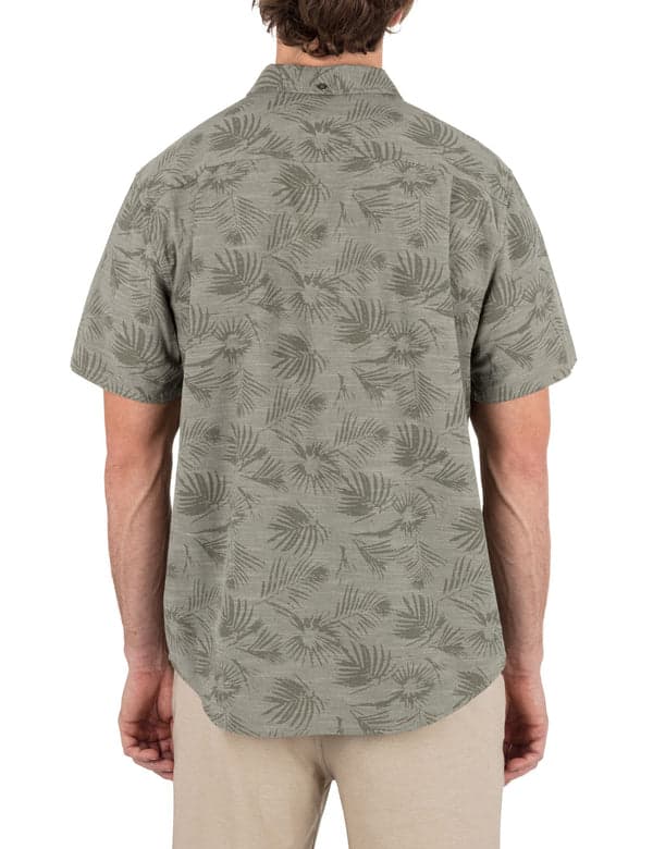 Hurley One & Only Stretch Print Short Sleeve Shirt RAINFOREST