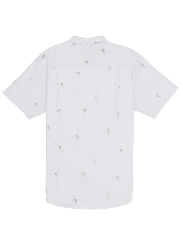 Hurley One & Only Stretch Print Short Sleeve Shirt WHITE MULTI