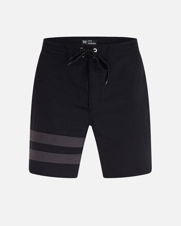 hurley Phantom+ Block Party Renegade Boardshorts 18" Black