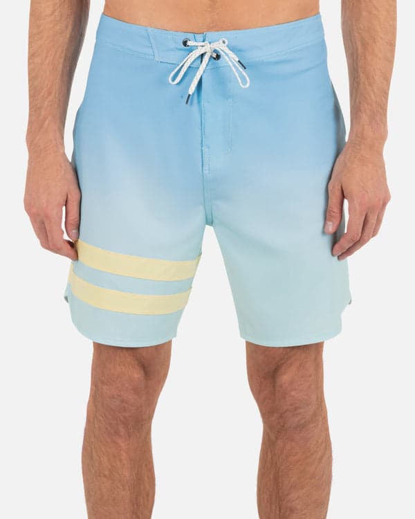 hurley Phantom Eco Block Party Boardshort 18" Blue Dream