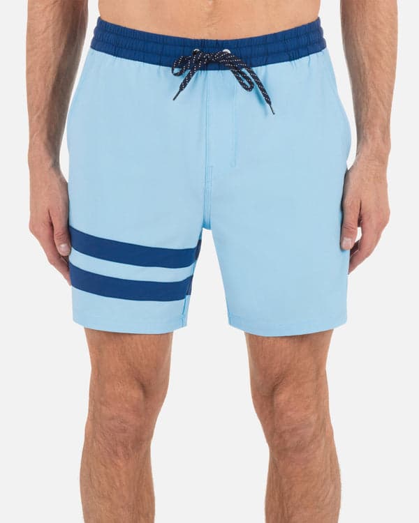 Hurley Phantom Eco Block Party Volley Boardshort 17" Blue Dream