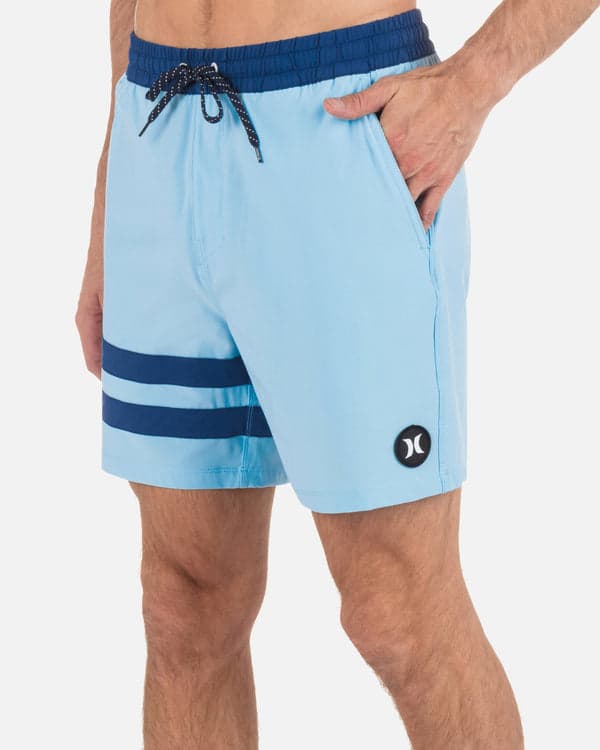 Hurley Phantom Eco Block Party Volley Boardshort 17" Blue Dream