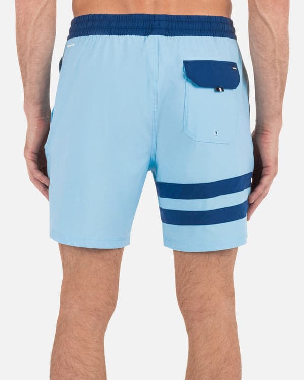 Hurley Phantom Eco Block Party Volley Boardshort 17" Blue Dream