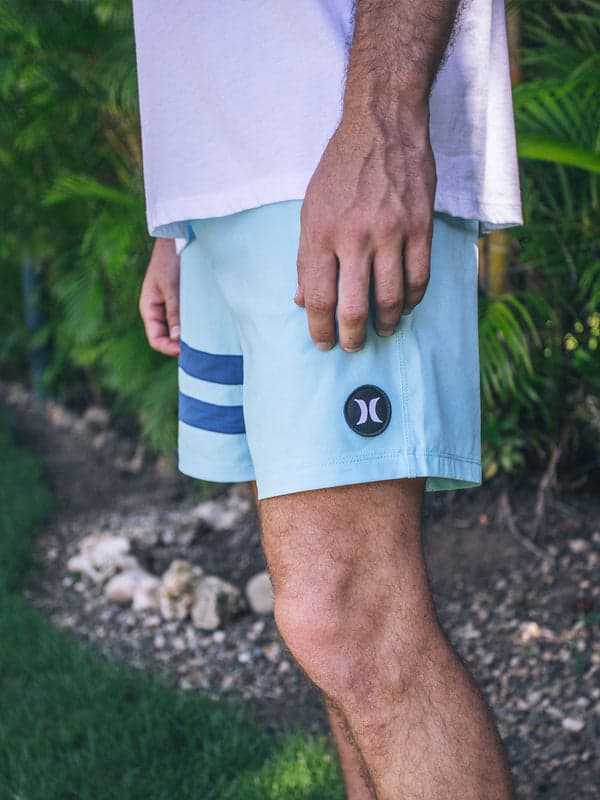 hurley Phantom Eco Block Party Volley Boardshort 17" Blue Dream