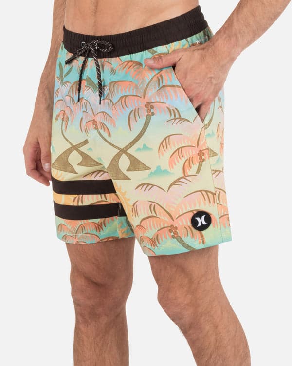 Hurley Phantom Eco Block Party Volley Boardshort 17" Pineapple