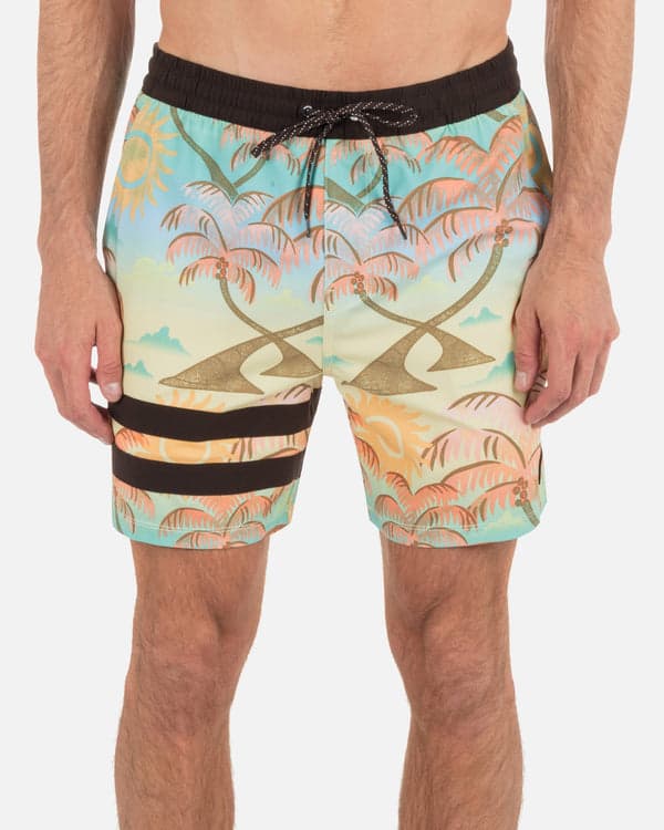 hurley Phantom Eco Block Party Volley Boardshort 17" Pineapple