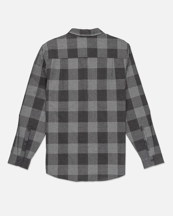 Hurley Portland Organic Flannel Long Sleeve Dark Stone Grey