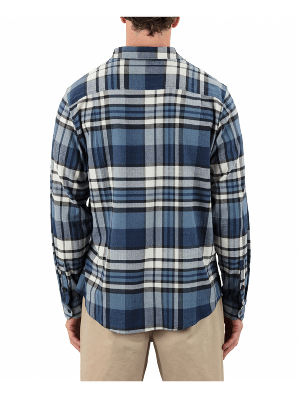 Hurley Portland Stretch Flannel Long Sleeve Grey Teal