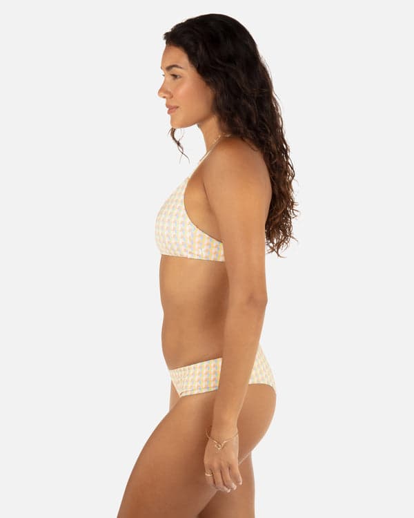 Hurley Retro Geo Reversible Cheeky Hipster Bikini Bottom Chartreuse