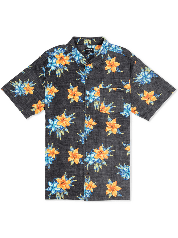 Hurley Rincon Short Sleeve Printed Shirt BLACK MULTI