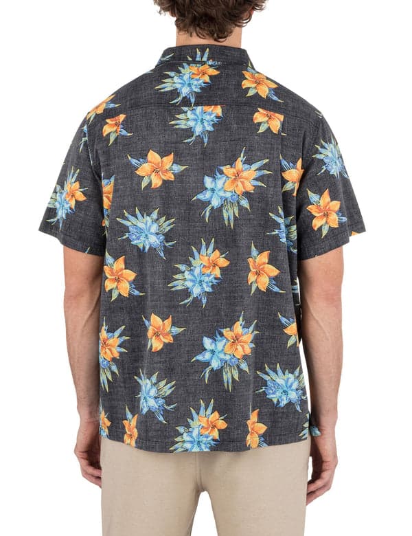 Hurley Rincon Short Sleeve Printed Shirt BLACK MULTI