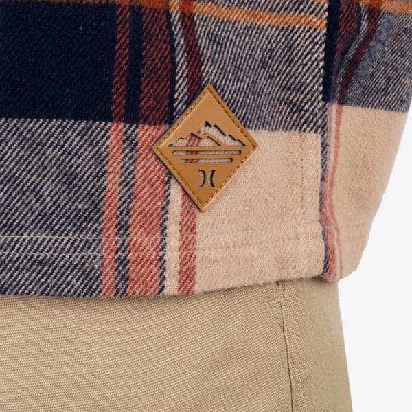 Hurley Santa Cruz Shorline Flannel Long Sleeve Khaki