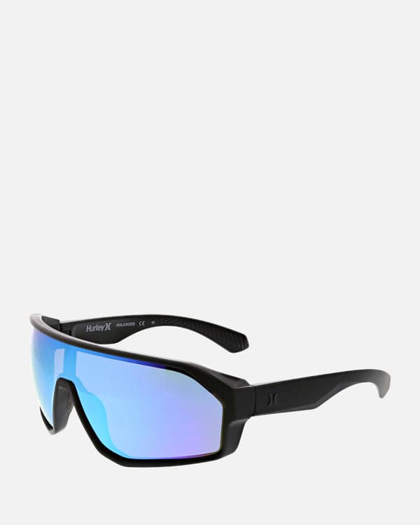 hurley Scar Polarized Shield Sunglasses Matte Black