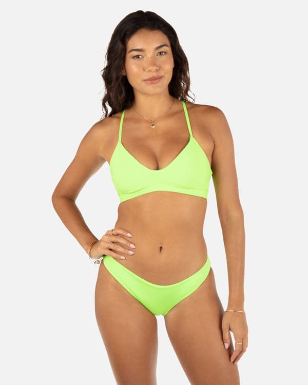 Hurley Solid Adjustable Bikini Top Key Lime/Grass Green