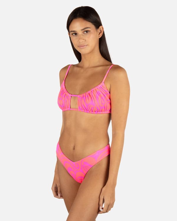Hurley Trip Hop V Front Skimpy Bikini Bottom Maraschino