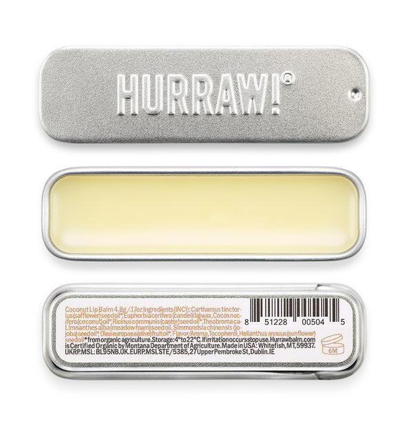 hurraw balm Coconut Lip Balm - Slim Slider Tin