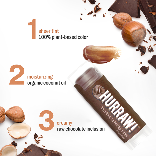 Hurraw Balm Hazelnut Tinted Lip Balm