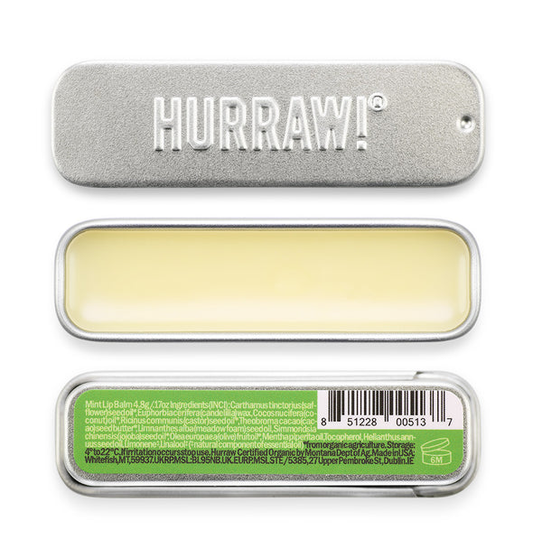 hurraw balm Mint Lip Balm - Slim Slider Tin