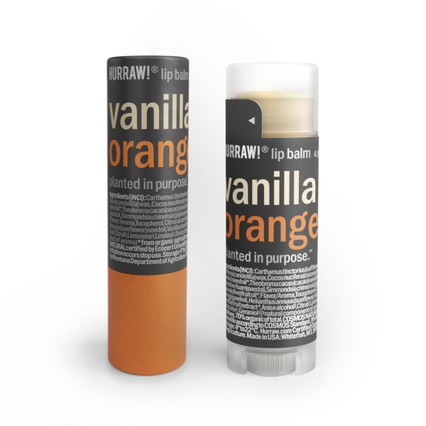 hurraw balm Vanilla & Orange Lip Balm