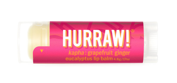 hurraw balm Kapha Lip Balm : grapefruit ginger eucalyptus