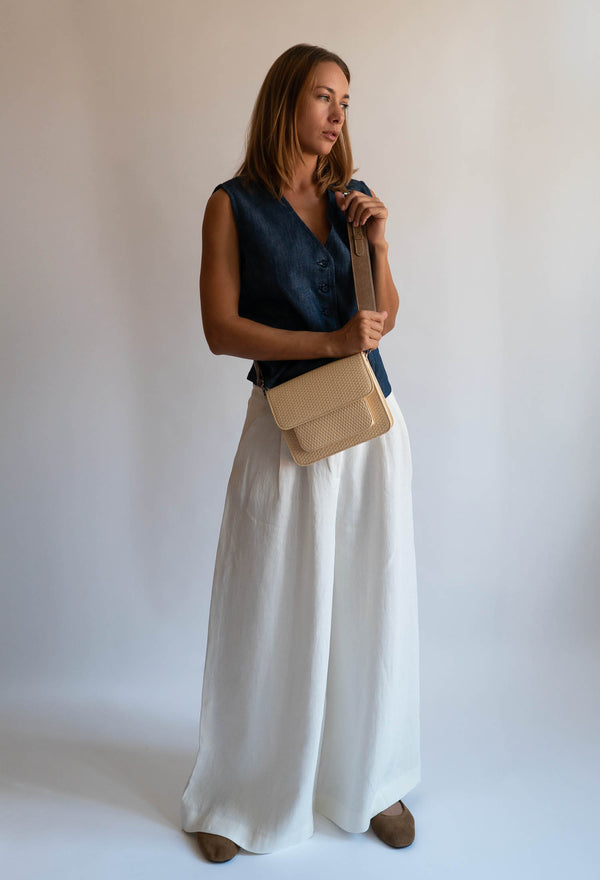 Hvisk CAYMAN POCKET RAFFIA STRUCTURE - Raffia Sand