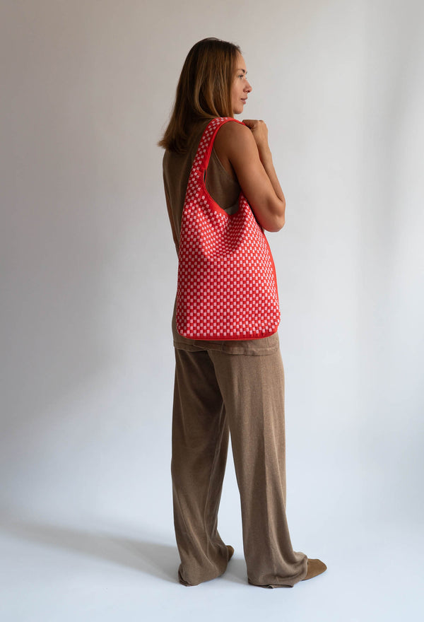 Hvisk HOBO BRAIDED NEOPRENE - Red Coral