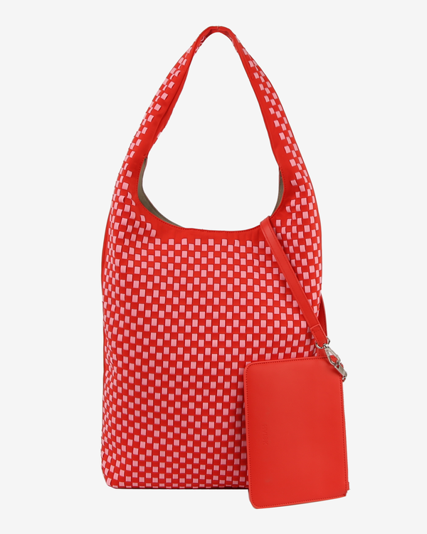 hvisk HOBO BRAIDED NEOPRENE - Red Coral