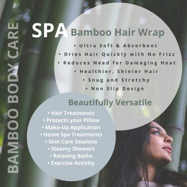 Hydréa London Eco-Friendly Bamboo + Cotton Hair Towel Wrap
