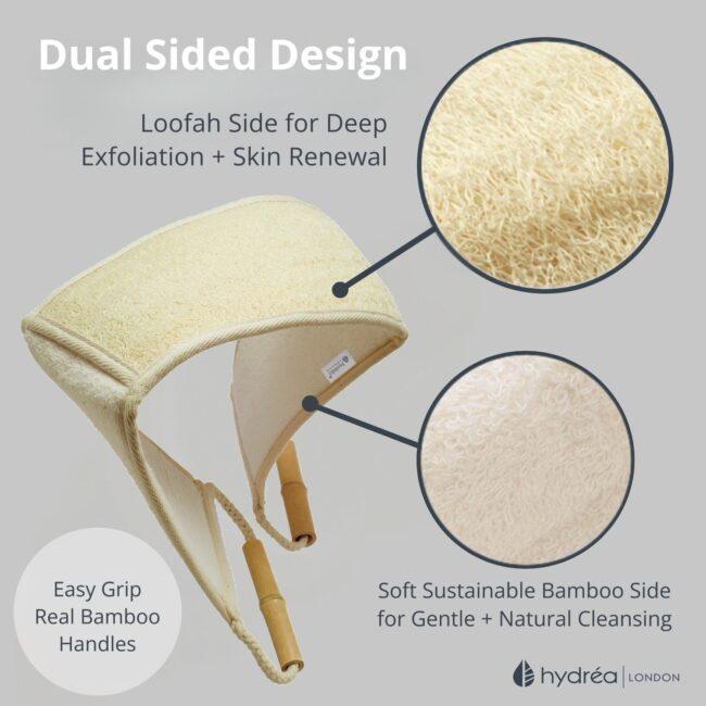 Hydréa London Bamboo + Loofah Back Exfoliator